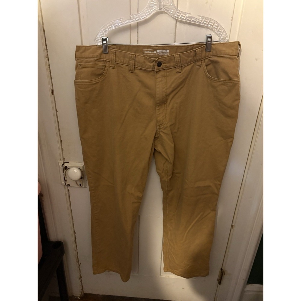Carhartt Relaxed Fit Work Pants Khaki 44x30 Men's Carpenter Utility B151 - Picture 3 of 8